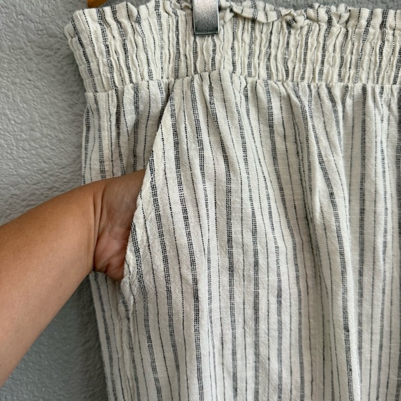 Smocked waist Wide Leg Striped Linen Blend Pants Size XXL (20) NWT Pockets - Picture 5 of 10